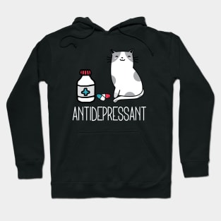 Antidepressant smiling cute Cat Hoodie